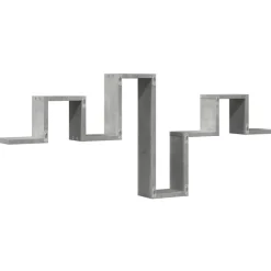 vidaXL Estantería pared madera ingeniería gris hormigón 104,5x10x43 cm Gris hormigón Sale