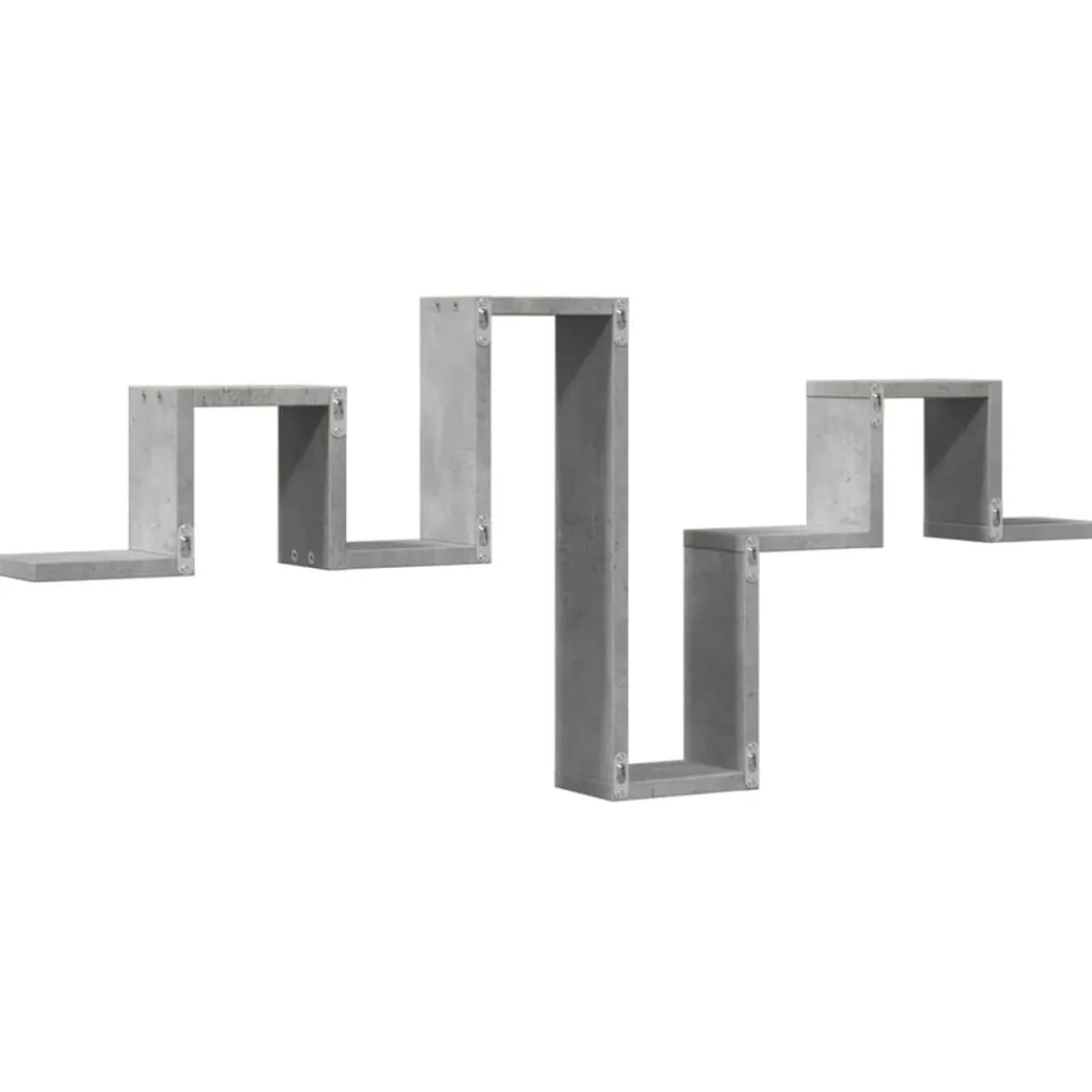 vidaXL Estantería pared madera ingeniería gris hormigón 104,5x10x43 cm Gris hormigón Sale