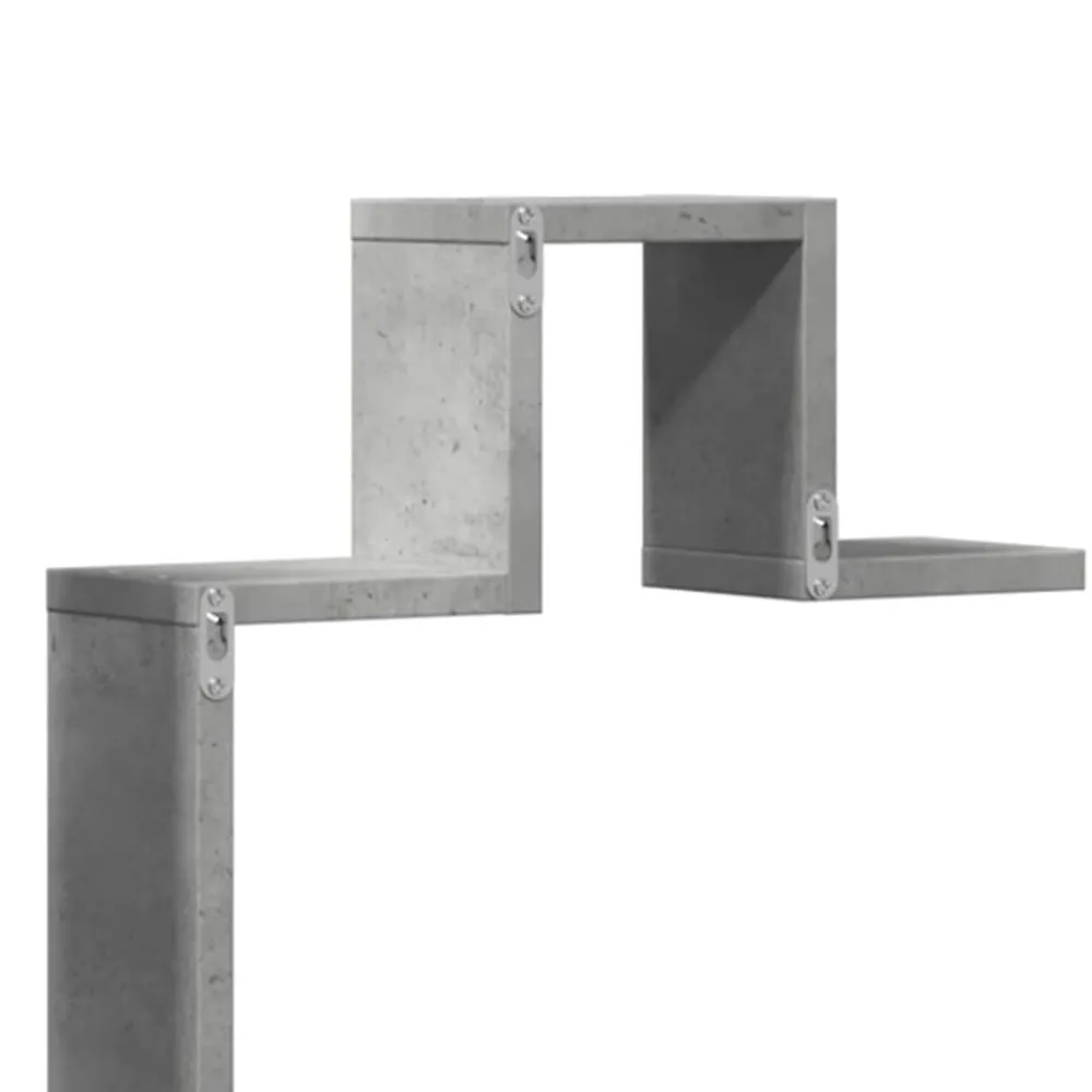 vidaXL Estantería pared madera ingeniería gris hormigón 104,5x10x43 cm Gris hormigón Sale