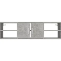 vidaXL Estantería pared madera contrachapada gris hormigón 102x30x29cm Gris hormigón Sale