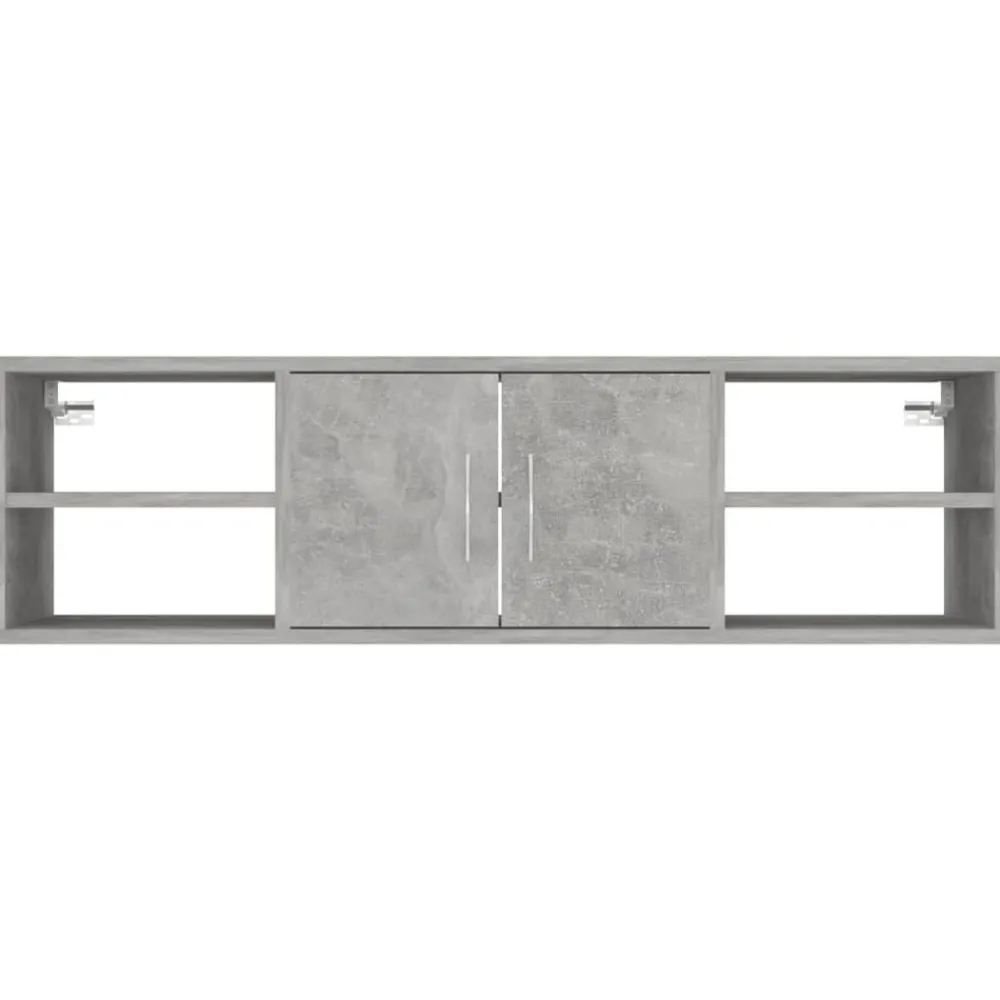vidaXL Estantería pared madera contrachapada gris hormigón 102x30x29cm Gris hormigón Sale