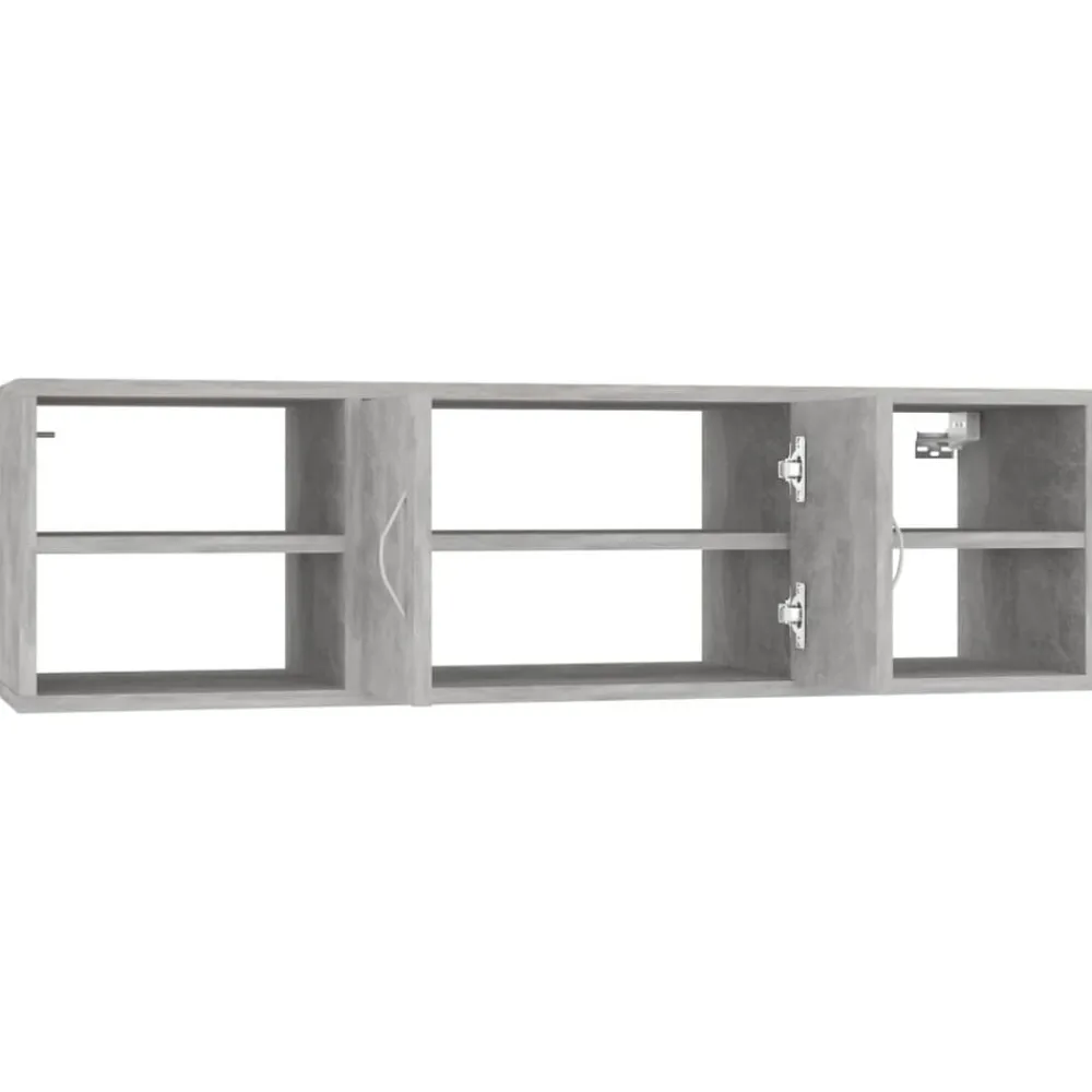 vidaXL Estantería pared madera contrachapada gris hormigón 102x30x29cm Gris hormigón Sale