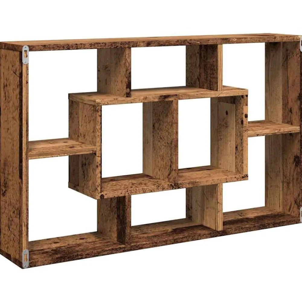 vidaXL Armarios Y Almacenamiento-Estantería pared madera contrachapada madera vieja 85x16x52,5cm