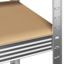 vidaXL Estantería resistente 5 niveles madera de ingeniería y acero Plateado Clearance