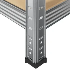 vidaXL Estantería resistente 5 niveles madera de ingeniería y acero Plateado Clearance