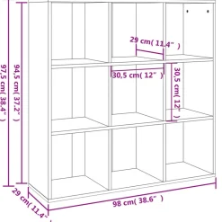 vidaXL Estanterías-Estantería 98x29x97,5 cm