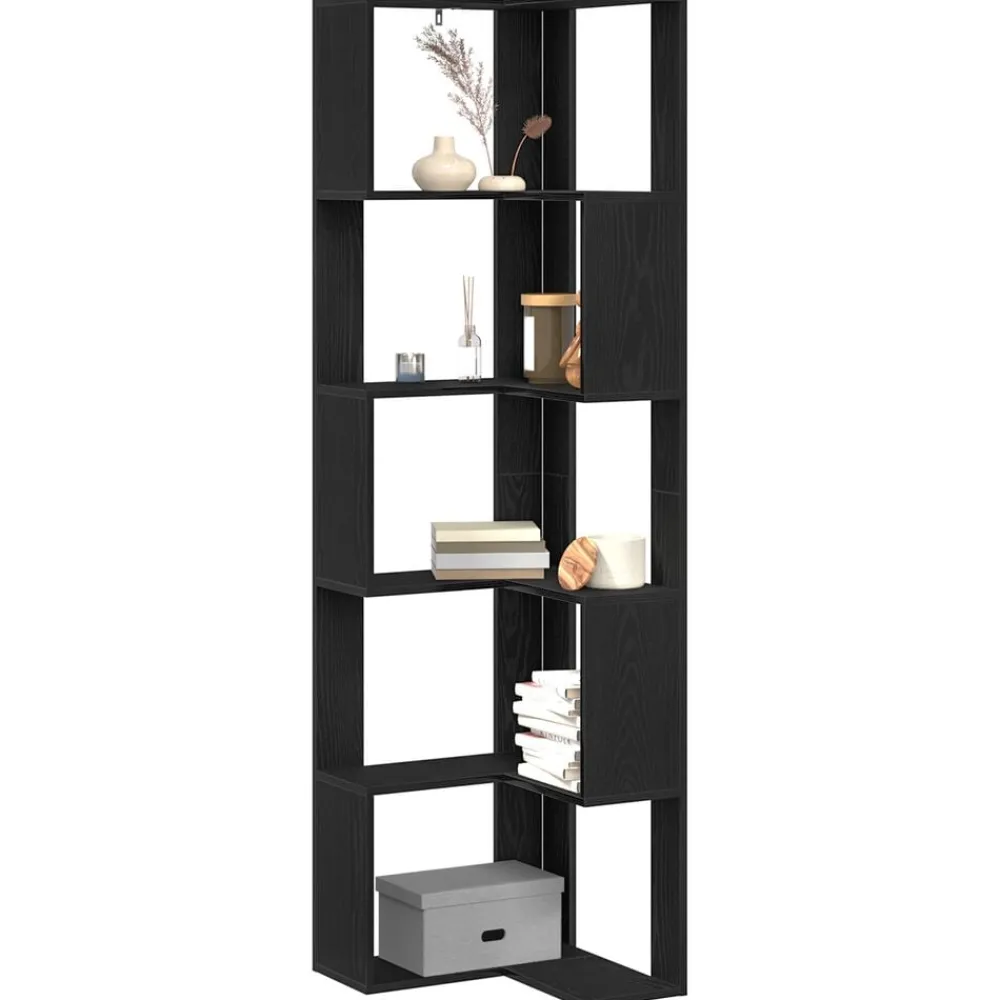 vidaXL Estantería 50 x 50 x 179 cm Roble negro