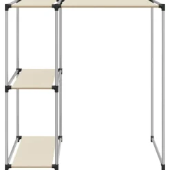 vidaXL Estantería sobre lavadora hierro color 87x55x90,5 cm Crema