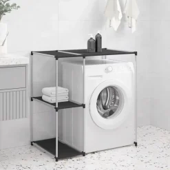 vidaXL Estantería sobre lavadora hierro 87x55x90,5 cm Negro Best