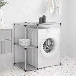 vidaXL Accesorios Para El Baño-Estantería sobre lavadora hierro 87x55x90,5 cm