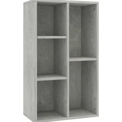 vidaXL Estanterías-Estantería/Aparador madera contrachapada gris 50x25x80 cm