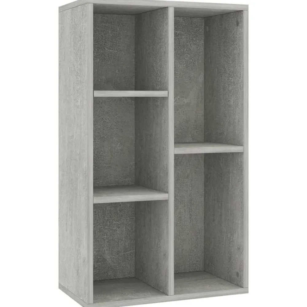 vidaXL Estanterías-Estantería/Aparador madera contrachapada gris 50x25x80 cm