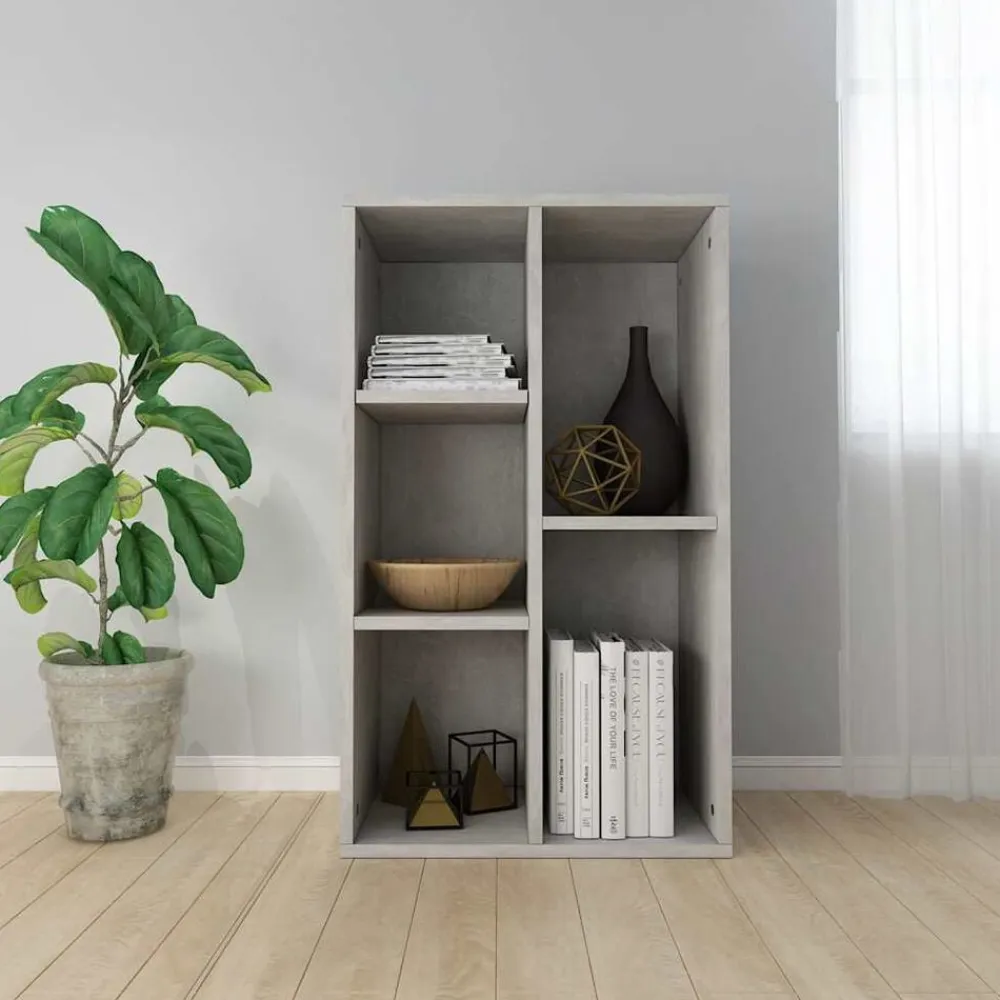 vidaXL Estanterías-Estantería/Aparador madera contrachapada gris 50x25x80 cm