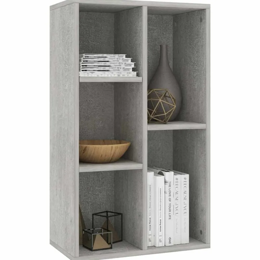 vidaXL Estanterías-Estantería/Aparador madera contrachapada gris 50x25x80 cm