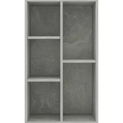 vidaXL Estanterías-Estantería/Aparador madera contrachapada gris 50x25x80 cm