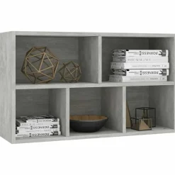vidaXL Estanterías-Estantería/Aparador madera contrachapada gris 50x25x80 cm