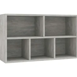 vidaXL Estanterías-Estantería/Aparador madera contrachapada gris 50x25x80 cm