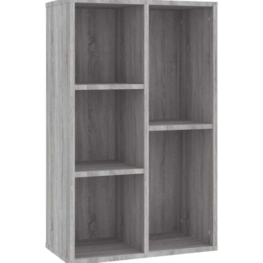 vidaXL Estantería/Aparador madera contrachapada 50x25x80cm Gris sonoma Discount