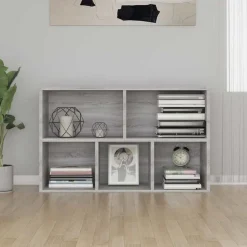 vidaXL Estantería/Aparador madera contrachapada 50x25x80cm Gris sonoma Discount