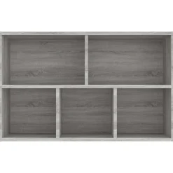 vidaXL Estantería/Aparador madera contrachapada 50x25x80cm Gris sonoma Discount