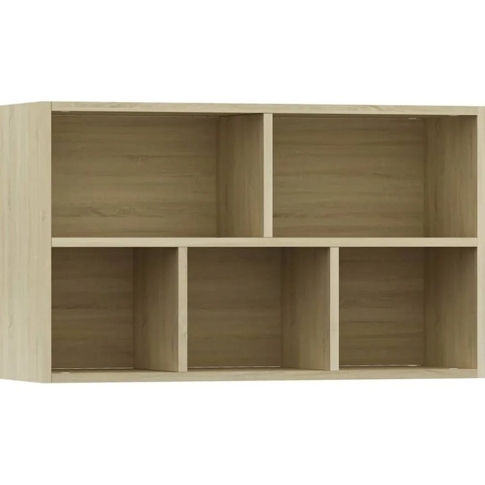 vidaXL Estanterías-Estantería/Aparador madera contrachapada color roble 50x25x80cm