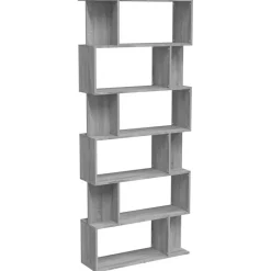 vidaXL Estantería/Biombo madera contrachapada 80x24x192 cm Gris sonoma Outlet