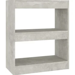 vidaXL Estanterías-Estantería/divisor de espacios gris hormigón 60x30x72 cm