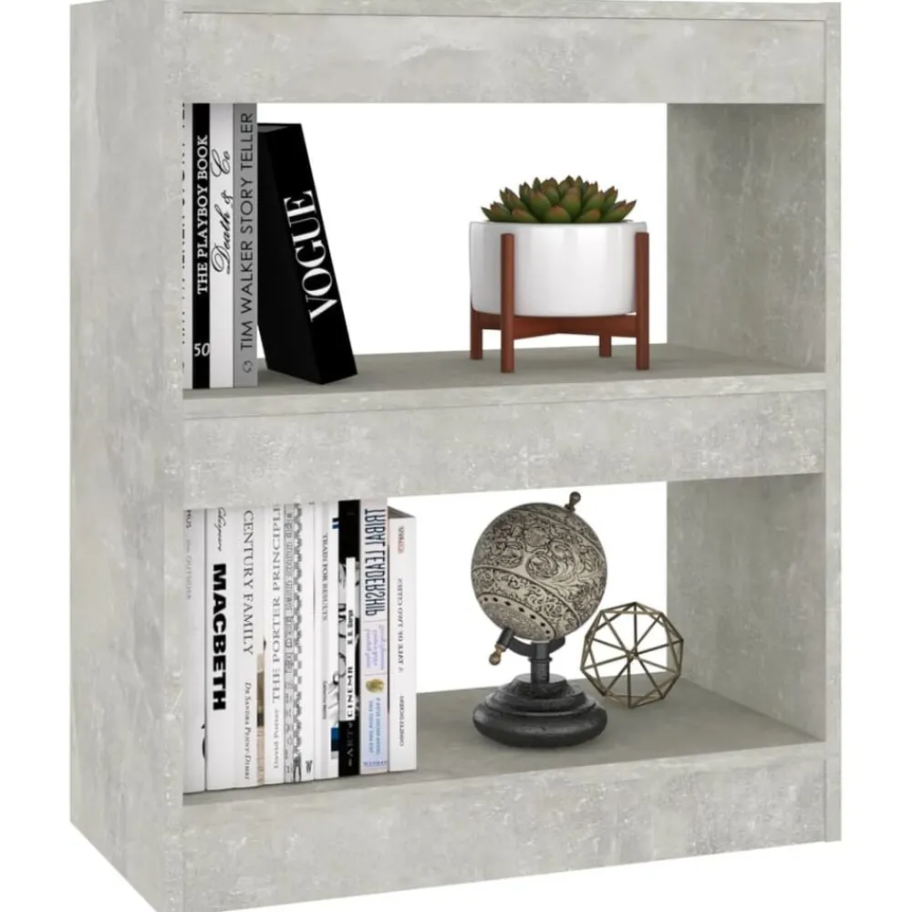 vidaXL Estanterías-Estantería/divisor de espacios gris hormigón 60x30x72 cm