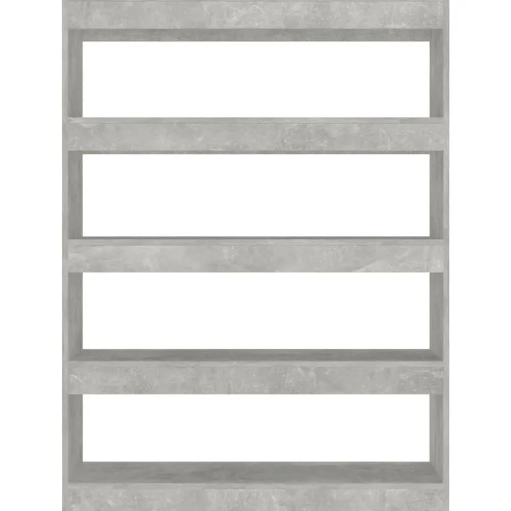 vidaXL Estanterías-Estantería/divisor de espacios gris hormigón 100x30x135 cm