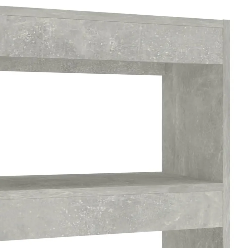 vidaXL Estanterías-Estantería/divisor de espacios gris hormigón 100x30x135 cm