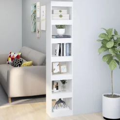 vidaXL Estantería/divisor de espacios 40x30x198 cm Blanco Clearance