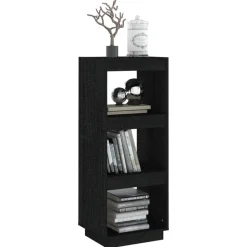 vidaXL Estantería/divisor de espacios madera pino 40x35x103 cm Negro Sale