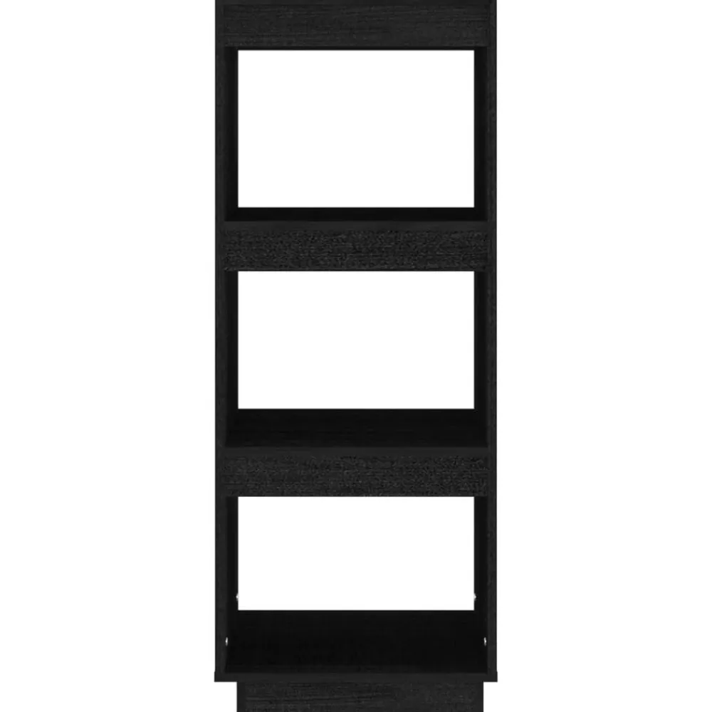 vidaXL Estantería/divisor de espacios madera pino 40x35x103 cm Negro Sale