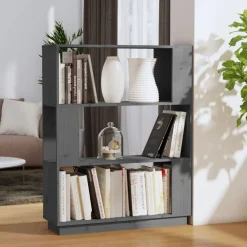 vidaXL Estanterías-Estantería/divisor de espacios madera pino 80x25x101 cm