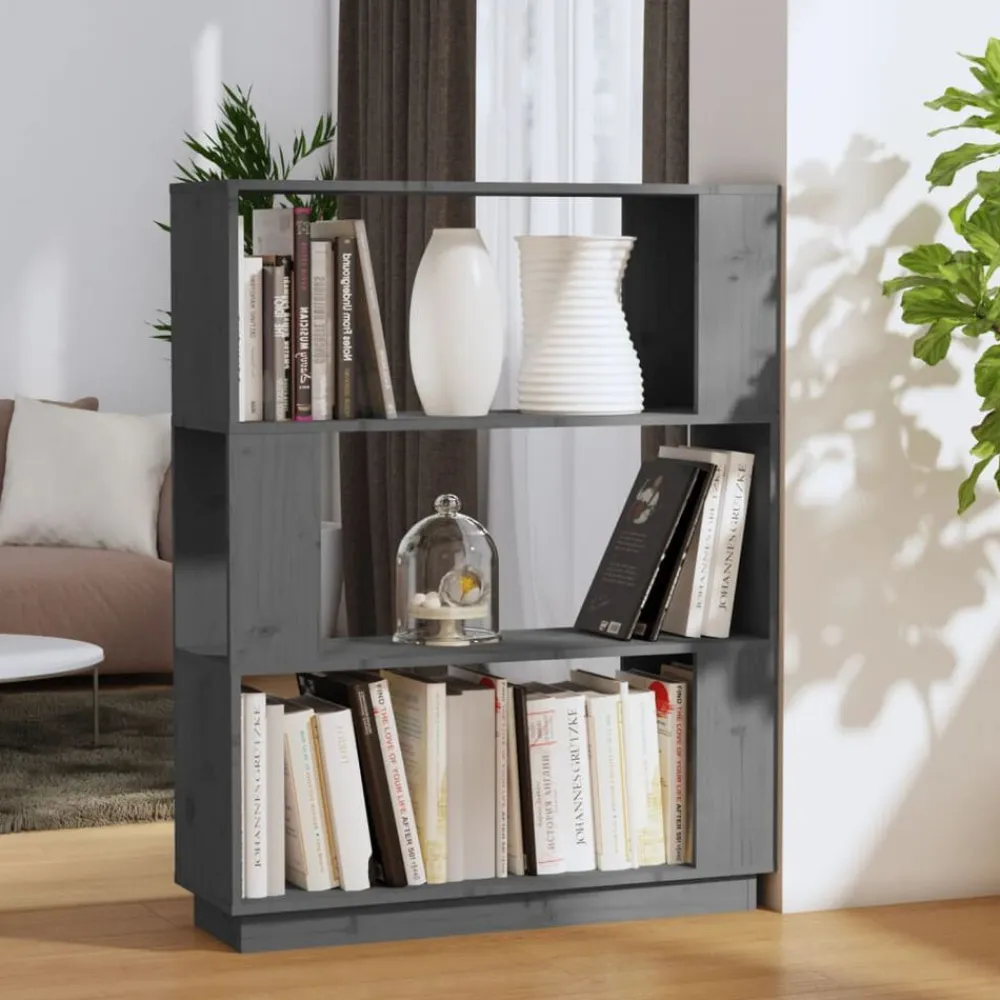 vidaXL Estanterías-Estantería/divisor de espacios madera pino 80x25x101 cm