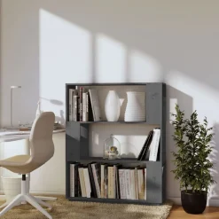 vidaXL Estanterías-Estantería/divisor de espacios madera pino 80x25x101 cm