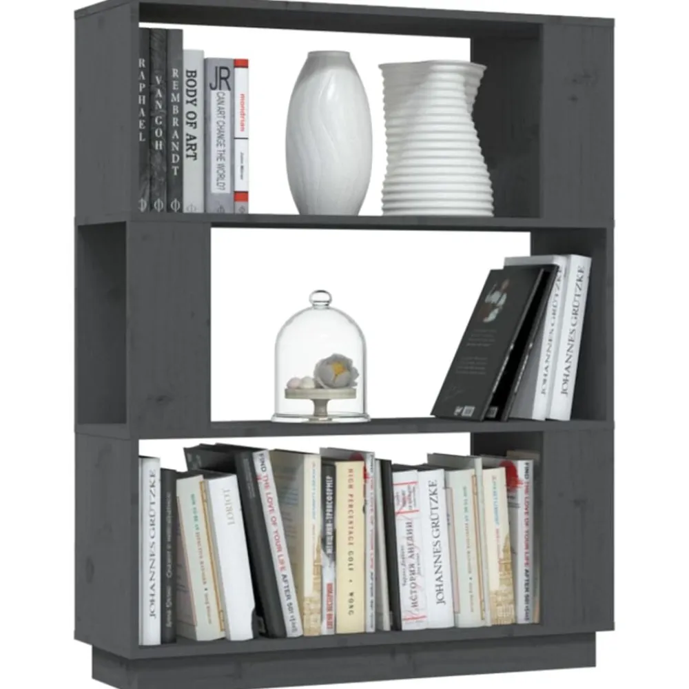 vidaXL Estanterías-Estantería/divisor de espacios madera pino 80x25x101 cm