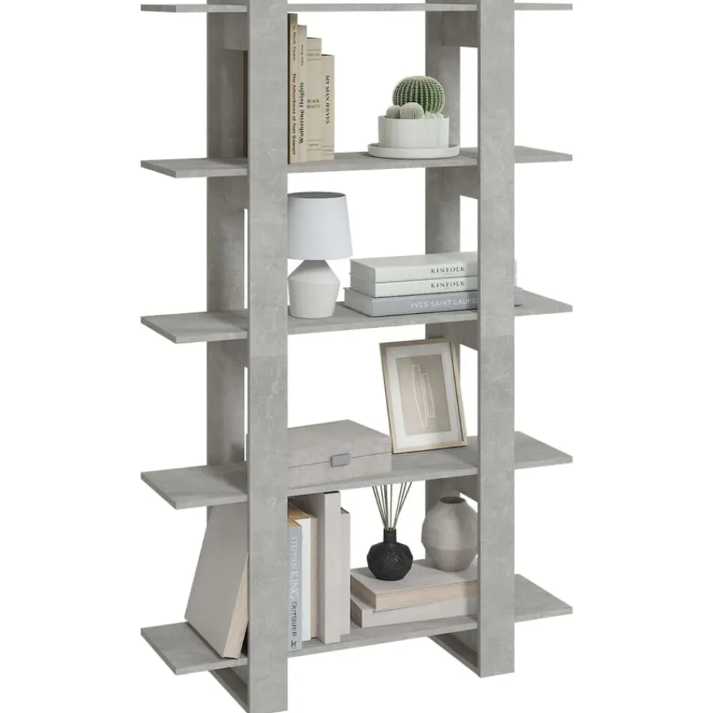 vidaXL Estantería/divisor de espacios gris hormigón 100x30x160 cm Gris hormigón Sale