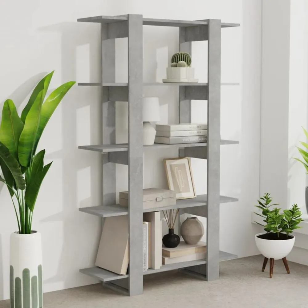 vidaXL Estantería/divisor de espacios gris hormigón 100x30x160 cm Gris hormigón Sale