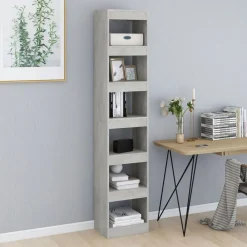 vidaXL Estantería/divisor de espacios gris hormigón 40x30x198 cm Gris hormigón Best