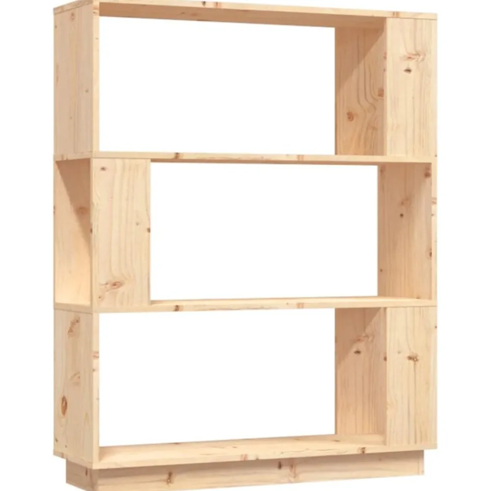 vidaXL Estanterías-Estantería/divisor de espacios madera maciza pino 80x25x101 cm