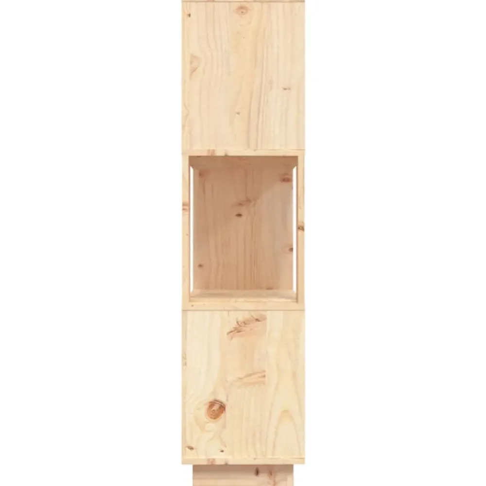vidaXL Estanterías-Estantería/divisor de espacios madera maciza pino 80x25x101 cm