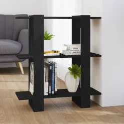 vidaXL Estantería/divisor de espacios 80x30x87 cm Negro Outlet