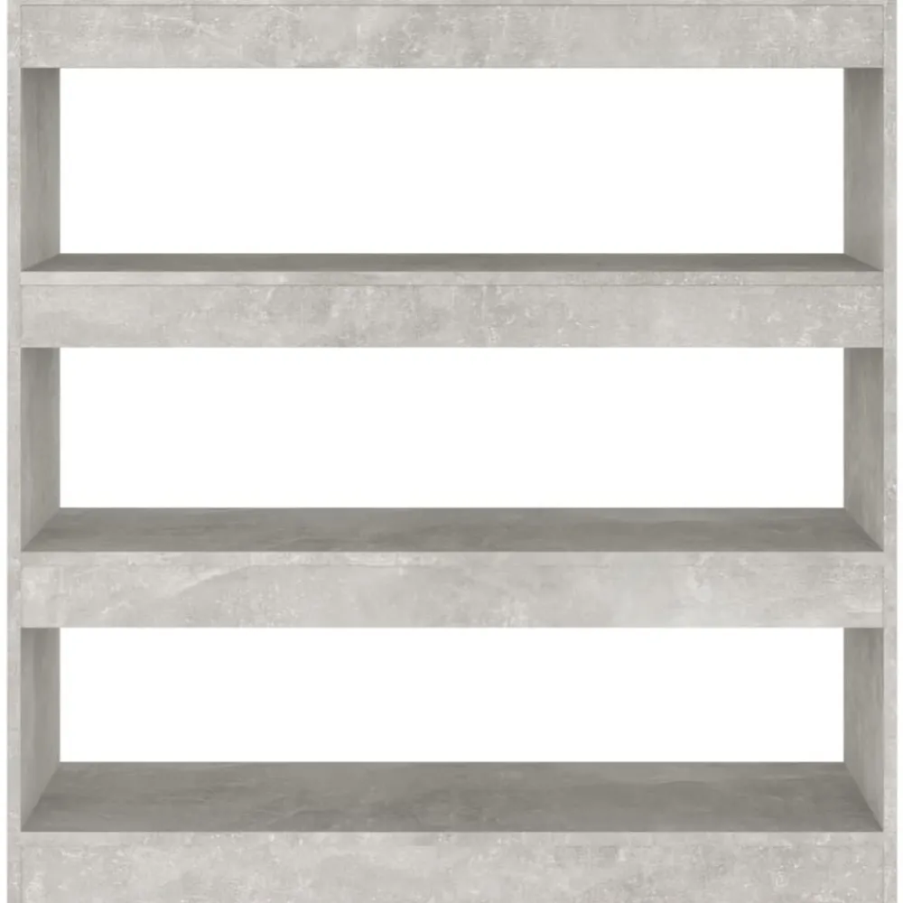 vidaXL Estanterías-Estantería/divisor de espacios gris hormigón 100x30x103 cm