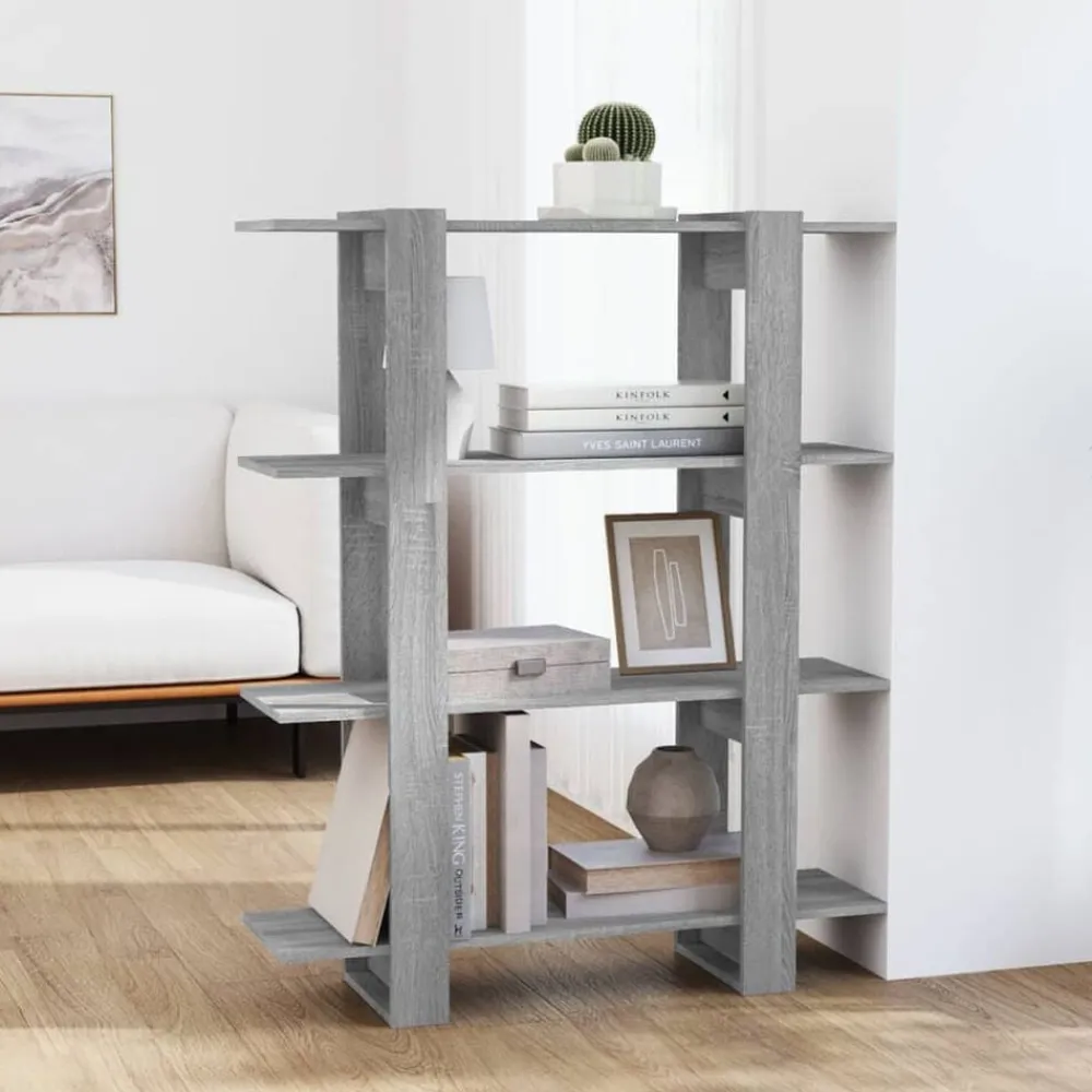 vidaXL Estantería/divisor de espacios 100x30x123,5 cm Gris sonoma Sale