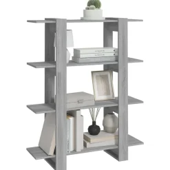 vidaXL Estantería/divisor de espacios 100x30x123,5 cm Gris sonoma Sale