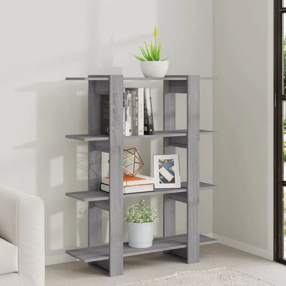 vidaXL Estantería/divisor de espacios 100x30x123,5 cm Gris sonoma Sale