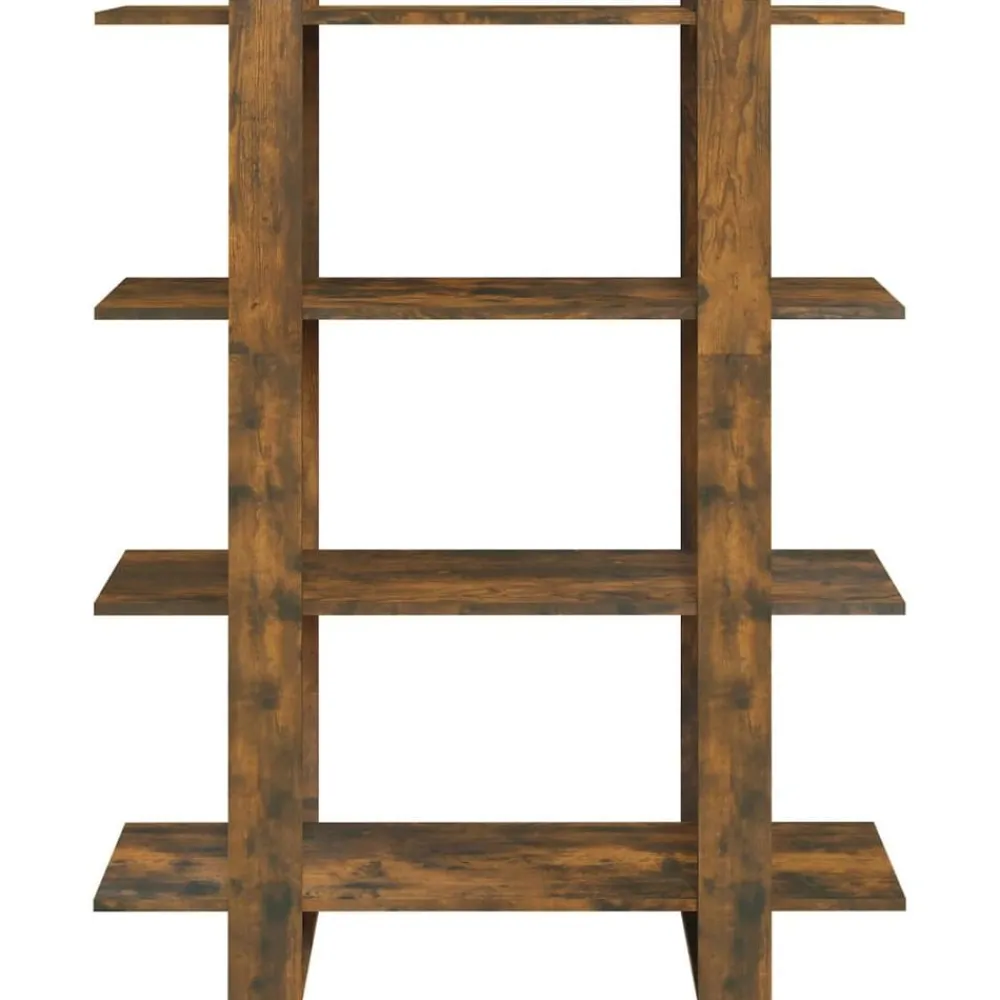 vidaXL Estantería/divisor de espacios 100x30x123,5 cm Roble ahumado Online