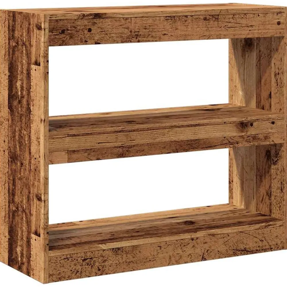 vidaXL Estantería/divisor de espacios 80x30x72 cm Madera antigua Online