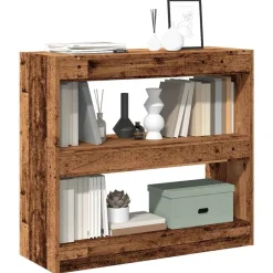 vidaXL Estantería/divisor de espacios 80x30x72 cm Madera antigua Online